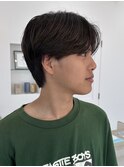 センターパート　フェザーショート　フェザーパーマ