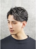 ホワイトメッシュ　白髪ぼかし