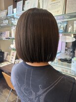 ヘアメイク アージュ 新宮店(HAIR MAKE age) オリーブグレージュ 切りっぱなしボブ