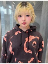 ニューヨークニューヨーク 三宮駅前店(NYNY) ハイトーンミニウルフ×ぱっつんバング