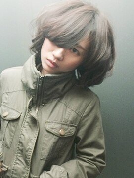 ヘアーローラン 藤沢(hair LORAN fujisawa) スモーキーアッシュ&ラフパーマ_ボブ