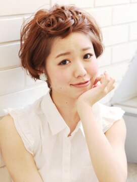 エマージュ 大宮(Emerge) バング編み込みベリーキュート~マッシュショートボブアレンジ