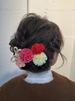 パリスパート2&nbsp;サイド 編み込み 華やか シニヨン ヘアアレンジ