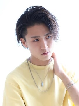 リップス 栄(LIPPS) ソフトツイストスパイラルメンズミディアムツーブロックモテ髪