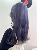 ダブルカラーラベンダーベージュカラーケアブリーチハイトーン