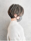 ハイライト×丸みショート