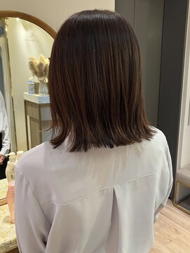 アンド ラ ブランシュ(&.La Blanche) 切りっぱなしボブ/モードヘア/チョコレート/大人ガーリー/大宮
