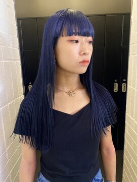 ゲーム 原宿店(GAME) ダブルカラーネイビーブルーバイオレットカラーケアブリーチ