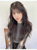 【haif】黒髪ゆるふわロング レイヤーカット