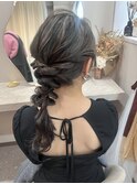 ミディアムヘアから☆綺麗め編みおろしアレンジ
