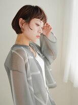 ムク 甲府(muku.)&nbsp;ミディアムヘア/斜めバング/グレージュカラー/甲府駅