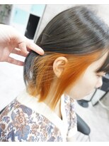 ヘアテリア リュウ 大塚(hair teria ryu) インナーカラーオレンジ/ウルフボブ