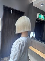 ジルバイジゼル(JILL by GiseL)&nbsp;K_ホワイトブロンド×ボブ/ハイトーンカラー