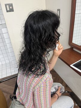 スタニング 渋谷(STUNNING.) ミディアムパーマ　ニュアンスパーマ