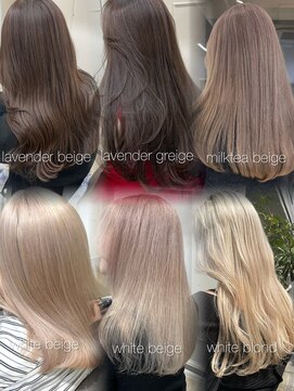 シーン(seen) 【くびれヘア×ベージュカラー】グレージュ ブロンド 小顔