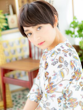 カバーヘア ブリス 北浦和(COVER HAIR bliss) 斜めバング黒髪小顔韓国風マッシュショートc6北浦和20代30代40代