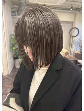 ヴィークス ヘア(vicus hair) グレージュハイライトダブルカラーケアブリーチ30代40代