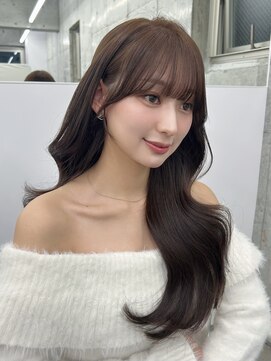 エヌアイ オモテサンドウ(ni omotesando) ☆韓国ロングヘア レイヤーカット ブラウンベージュカラー☆