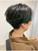 丸みショートポイントグリーンカラー