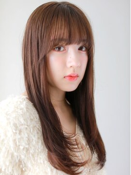 ヘアサロンガリカアオヤマ(hair salon Gallica aoyama) 透明感ダークブラウンの美髪ロングに顔周りレイヤー