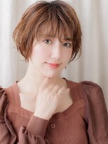 カバーヘア ブリス 上尾西口店(COVER HAIR bliss) コーラルオレンジハイライトカラー抜け感ショートX上尾20代30代