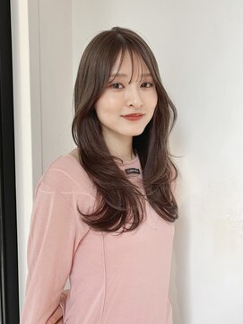 ローネス(LONESS) レイヤーカット　ロングレイヤー　ブラウンベージュ