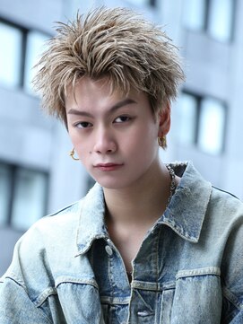 ゴールド 京都 三条(GOALD) スパイキーショートフェザーパーマハイトーンカラー