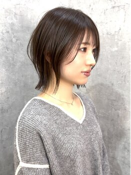 【カット＋アディクシーカラー\7920】骨格をカバーする似合わせデザインカットで綺麗なバランスのstyleに◎