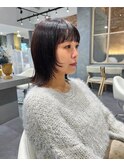 切りっぱなしボブ×顔まわりレイヤー♪