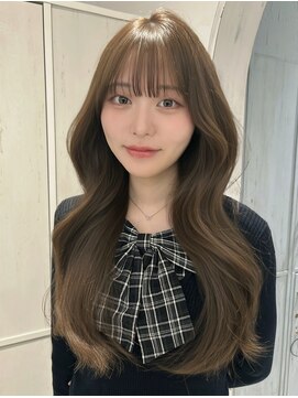 レイラバイアフロート 吉祥寺(Lila by afloat) 韓国ヘア/ロングレイヤー/顔まわりカット/ヘーゼルベージュ