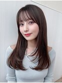 イメチェン顔まわりレイヤー/おろし前髪/ハッシュカット