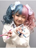 小学生キッズヘアセット☆ギャルヘアアレンジツインテール