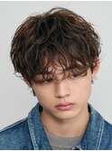 渋谷ツイストスパイラル波巻きシャドウパーマアクティブショート
