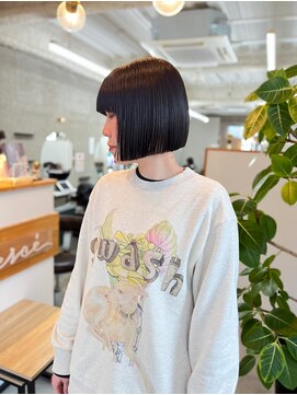 メルシー 福岡天神店(Merci) ダークカラー☆ぷつっとボブ Ayumi ボブ/髪質改善/美髪矯正/福岡