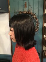 ボスコ 下北沢店(bosco)&nbsp;黒髪外ハネセミディ　《Koike》