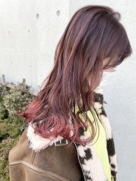 シモキタジャムズ ピンクブラウン×ピンク*ケアブリーチ/ブリーチ/ピンクカラー