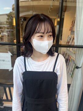 クロレ(CLORE) ブラウンカラー ミディアムヘア くびれヘア 春カラー