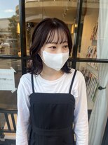 クロレ(CLORE) ブラウンカラー ミディアムヘア くびれヘア 春カラー