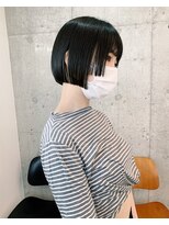 サクラ オモテサンドウ(SAKURA)&nbsp;ミニボブ　顔周りカット　前髪デザインカット　マチルダボブ