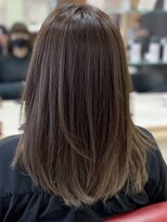 ヘアークリアー 春日部 大人可愛い束感レイヤースタイル/オレンジカラー/30代40代50代