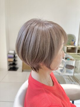 サンタフェ 岐阜島店(Santa'Fe) Santa'Fe式脱白髪染め白髪ぼかしカラー/ショート