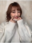 黒髪/クラゲヘアー/オリーブグレー/小顔/ココアベージュ