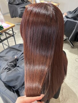 ミリ 久留米(miri..) haru 久留米　ピンクカラー　ロング