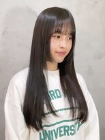 ノラ ヘアーサロン(NORA HAIR SALON) 【akane】韓国レイヤーカットロングオリーブグレージュ姫カット