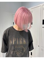 ペレ 栄店(PELE) デザインカラー/レイヤーカット/ウェットヘア/オリーブベージュ