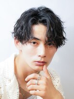 波巻きスパイラルツイストスパイラルパーマセンターパート原宿
