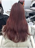 【ブリーチなし】ワインレッドカラー♪