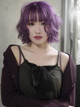 キャロルガーデンズ ボコカ 表参道(Carroll Gardens bococa) 【表参道】ケアブリーチ、ボブ、パープル、ラベンダー