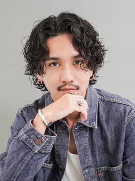 メンズヘアセンス 渋谷(MEN'S HAIR SENSE) フェザーパーマ/センターパート/ニュアンスパーマ/メンズ/眉毛