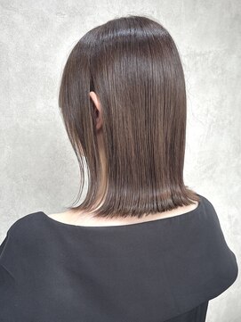 ルノン(LUNON) ハイライトカラーくびれヘアアプリコットオレンジ